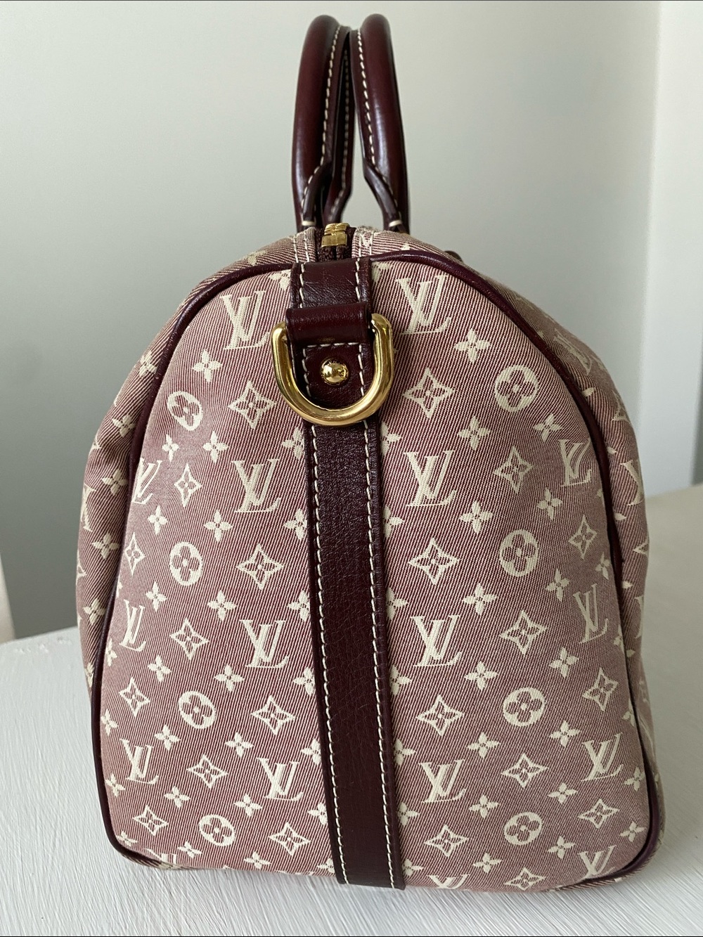 Louis Vuitton Burgundy Idylle Sepia Speedy Bandolier 30 Monogram Bag with COA - Picture 6 of 17